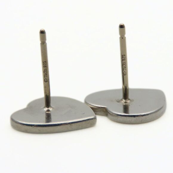 TIFFANY Silver Heart Earrings - Picture 5 of 9